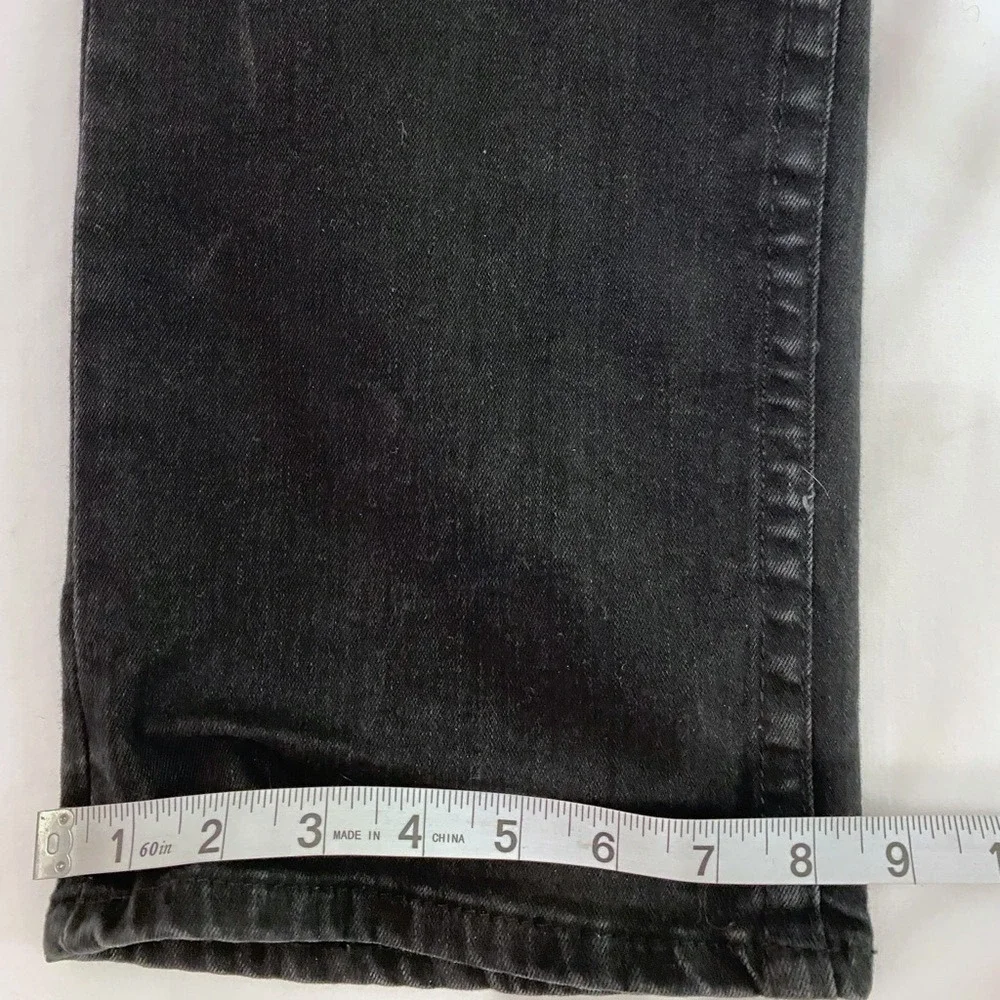 TRUE RELIGION Ricky Relaxed‎ Straight Leg Jeans in 2SB Body Rinse Black SZ 38/30
